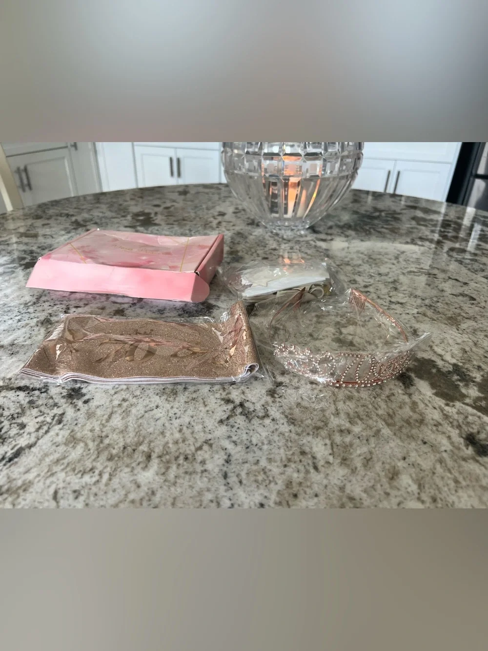 Rose Gold Glitter '70' Party Set